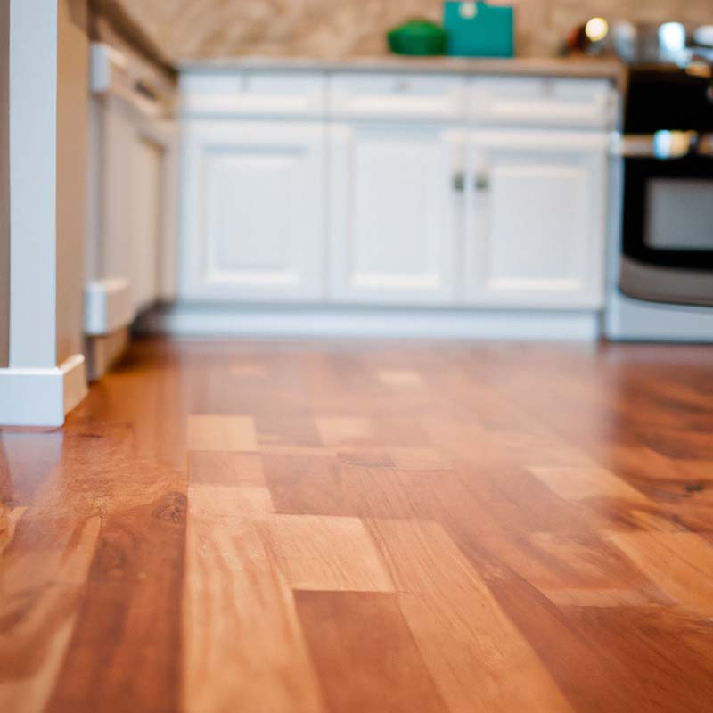 Laminate Flooring in a full Kitchen