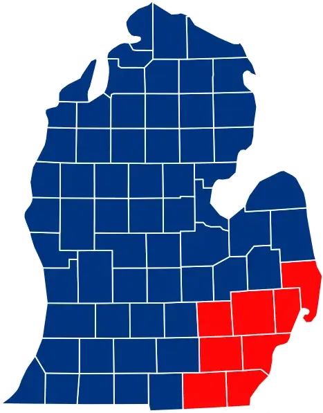 Metro Detroit Service Area Map