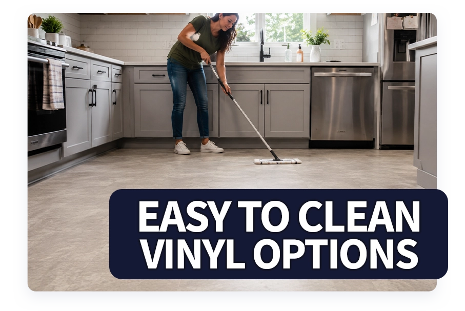 Easy to clean vinyl options