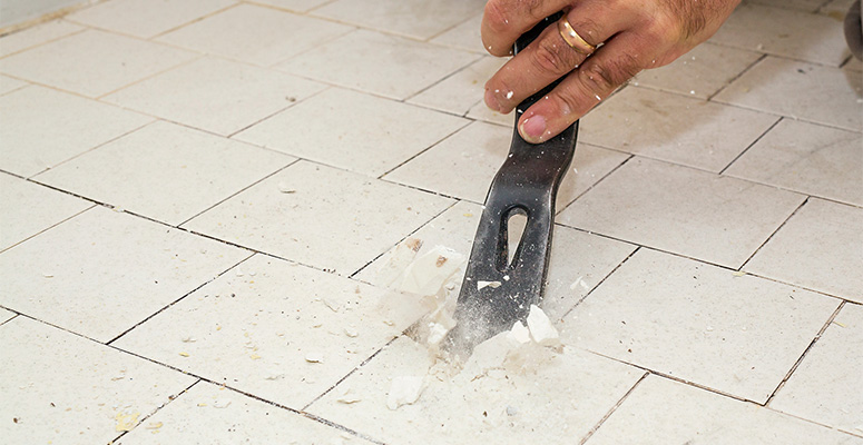 removing tile floor
