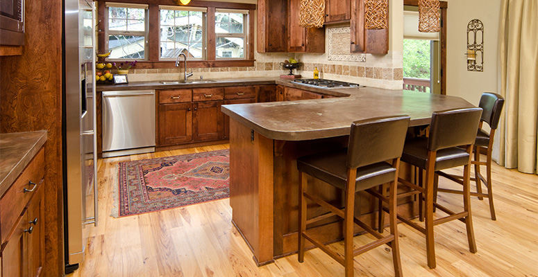 matching hardwood colors with cabinets