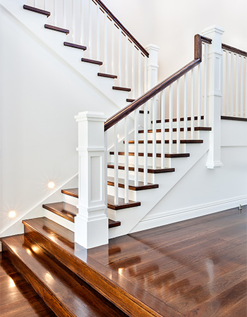 hardwood floor stairs