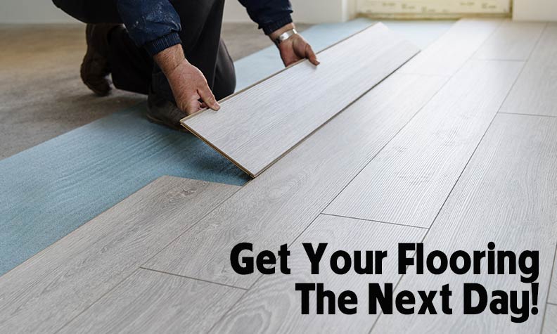 Next Day Flooring Installation Quick, How To Install Carpet Next Vinyl Flooring