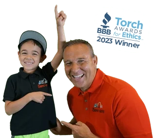 Joe and Son Pointing at form