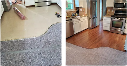 Flooring Before and Afte