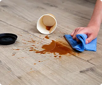 Vinyl Flooring Coffee Spill
