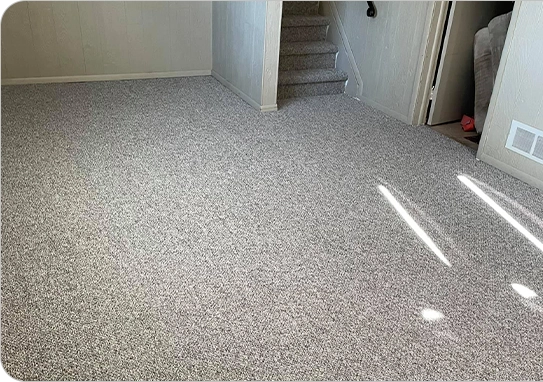 Carpet installed in a living space